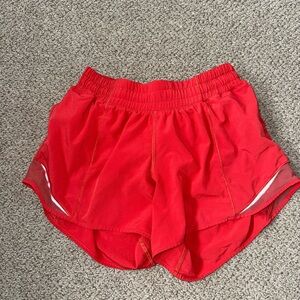 lululemon athletica Vibrant Red Athletic Shorts